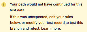 Zapier patha test check rules message