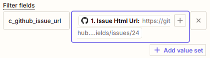 Zapier github issue url filter