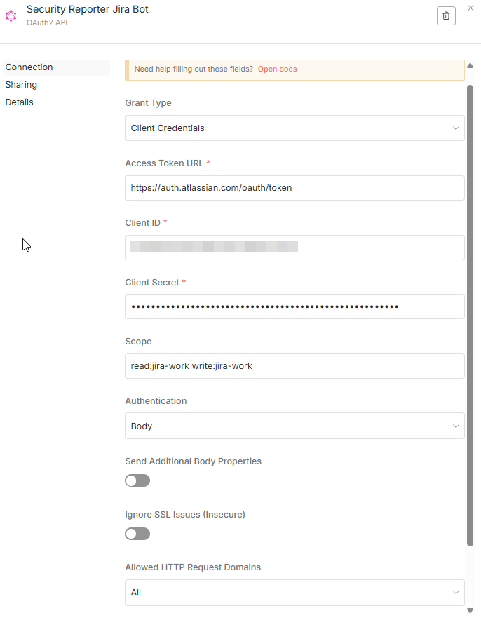 n8n Jira credentials