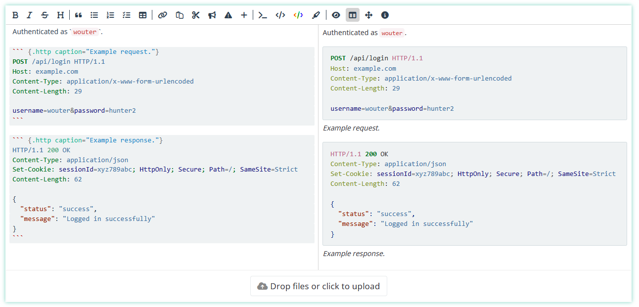 Security Reporter HTTP request response highlight