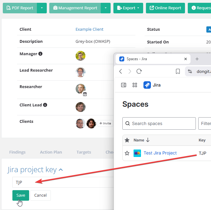 Store Jira Project Key