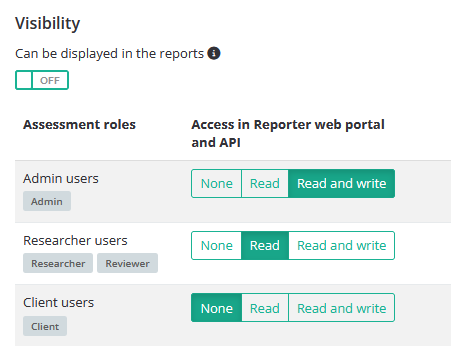 Custom form field visibility settings