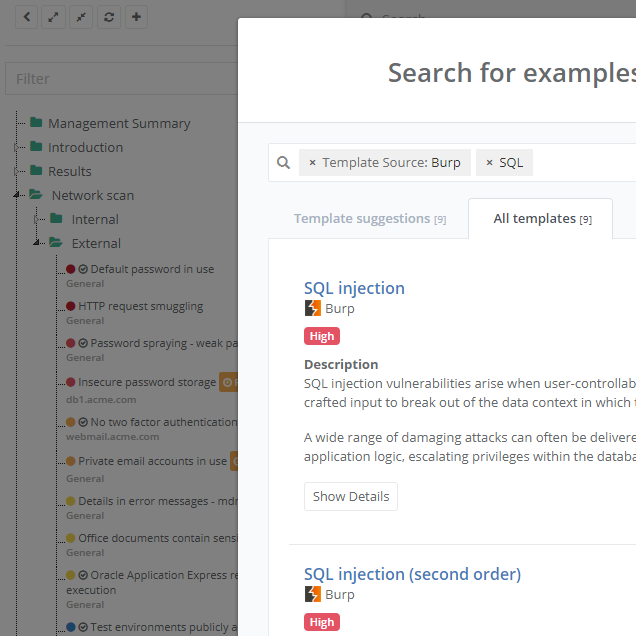 Search examples